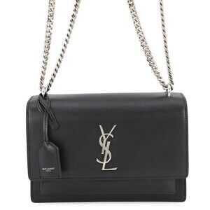 Saint Laurent Paris Chain Shoulder Bag Sunset Black